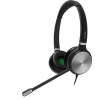 Yealink YHS36 Dual, Headset schwarz/silber, Lederohrpolster