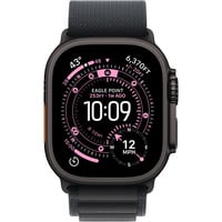 Apple Watch Ultra 3, Smartwatch schwarz, 49 mm, Alpine Loop schwarz S, Titangehäuse, Cellular