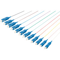 Digitus Durchgefärbte SC Simplex OS2 Pigtails, Kabel mehrfarbig, 12 Stück