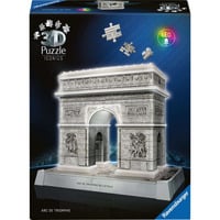 Ravensburger 3D Puzzle Iconics: Triumphbogen Paris - mit Licht 216 Teile