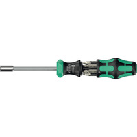 Wera Bit-Satz Kraftform Kompakt 27 RA 2 schwarz/grün, 6-teilig, 1/4", mit Ratschenfunktion