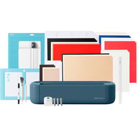Cricut Maker 5 Essentials Bundle, Hobbyschneidmaschine blau, Schneidet, schreibt, zeichnet, graviert, prägt, setzt Folienakzente und mehr