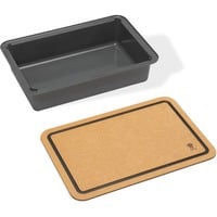 Weber WORKS Box und Schneidebrett, Behälter grau/braun, zum Einsetzen in den WORKS-Seitentisch