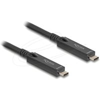 DeLOCK Aktives Optisches USB-C 8K Video + Daten + PD Kabel schwarz, 5 Meter, PD 60 Watt