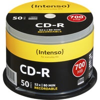 Intenso CD-R 700 MB, CD-Rohlinge 52fach, 50 Stück