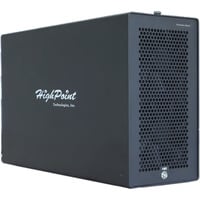 HighPoint RocketStor 8631D, Tower-Gehäuse schwarz, 1.300 Watt,  PCIe 5.0 x16 2nd Gen eGPU Exp.