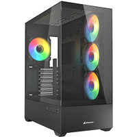 Sharkoon AK6 RGB  , Tower-Gehäuse schwarz, Tempered Glass x 2