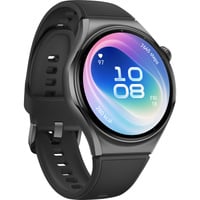 Huawei Watch 6 46mm (Niz-L19F), Smartwatch schwarz, schwarz, schwarzes Fluoroelastomer-Armband