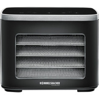 Rommelsbacher Mini Dörrautomat DA 450 edelstahl/schwarz, 450 Watt, Dörrfläche 23,5cm x 18cm pro Ebene
