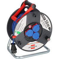 Brennenstuhl Garant IP44 Outdoor-Kabeltrommel, 3-fach schwarz/blau, 50 Meter