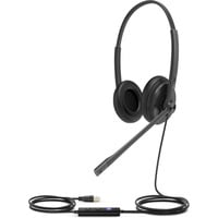 Yealink UH34 , Headset schwarz, Microsoft Teams, 3,5 mm Klinke, USB-C, Stereo, Leder-Ohrpolstern