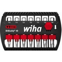 Wiha Bit-Satz BitBuddy TY-Bits 49mm, 7-teilig schwarz/rot, Sechsrund