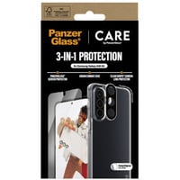 PanzerGlass Flagship 3-in-1 Set transparent/weiß, Samsung Galaxy A56 5G, QI-kompatibel, EasyAligner