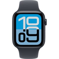 Apple Watch SE 3, Smartwatch schwarz, Aluminium, 44 mm, Sportarmband mitternacht S/M