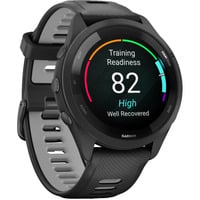 Garmin Forerunner 265, Smartwatch schwarz/hellgrau, 46 mm, Silikon-Armband