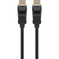 goobay Kabel DisplayPort Stecker > DisplayPort Stecker, 8K / 144Hz schwarz, 1 Meter, 54 Gbit/s, DisplayPort 2.0 / 2.1
