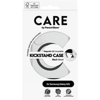 PanzerGlass Kickstand Case, Handyhülle transparent/schwarz, Samsung Galaxy S25, QI-kompatibel