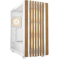 Sharkoon Rebel C70G RGB , Tower-Gehäuse weiß/holz, Tempered Glass