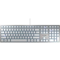 CHERRY KC 6000 SLIM FOR MAC, Tastatur silber/weiß, US-Layout, Cherry SX-Scherentechnologie