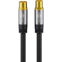 goobay Antennenkabel (135dB typ), Koax-Buchse > Koax-Stecker schwarz, 5 Meter